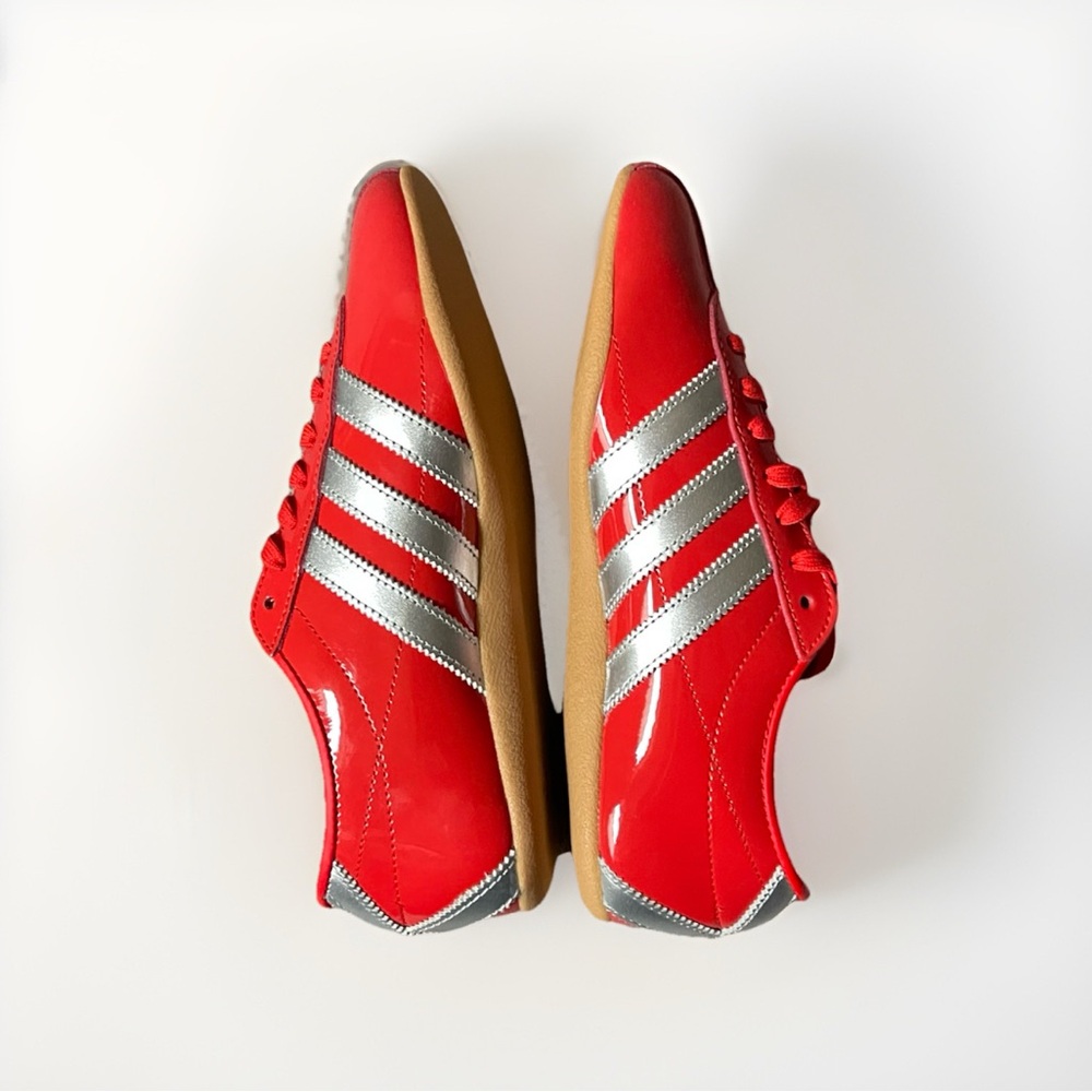 adidas Red Sneakers with Silver Stripes - Picture 5 of 10